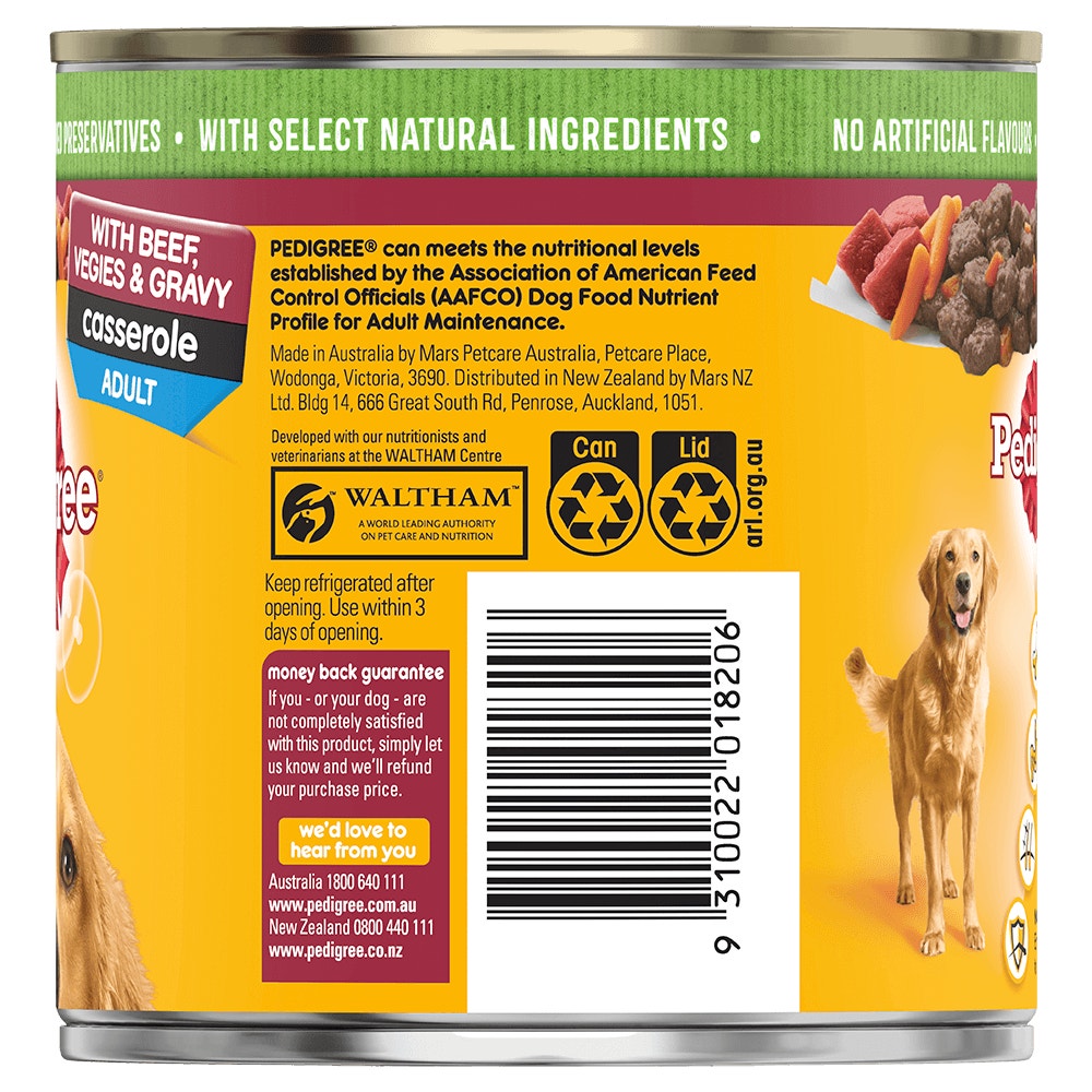 PEDIGREE® Core Beef Casserole 700g back