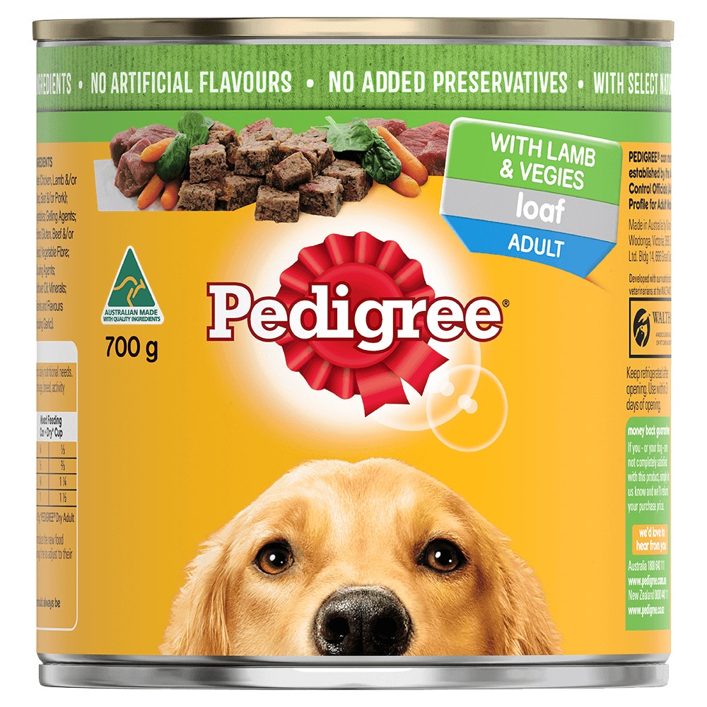	PEDIGREE® Adult Wet Dog Food with Lamb & Vegies Loaf 700g Can