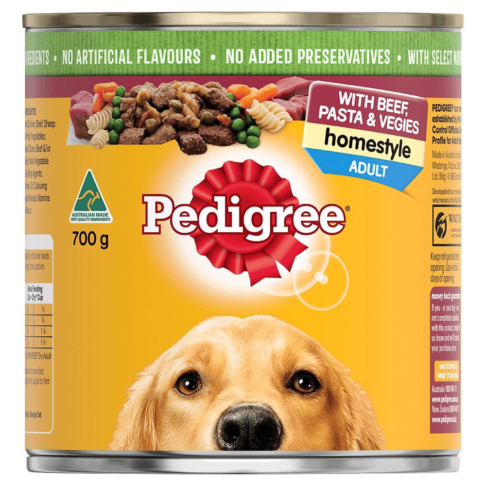 	PEDIGREE® Adult Wet Dog Food with Beef, Pasta & Vegies Homestyle 700g Can