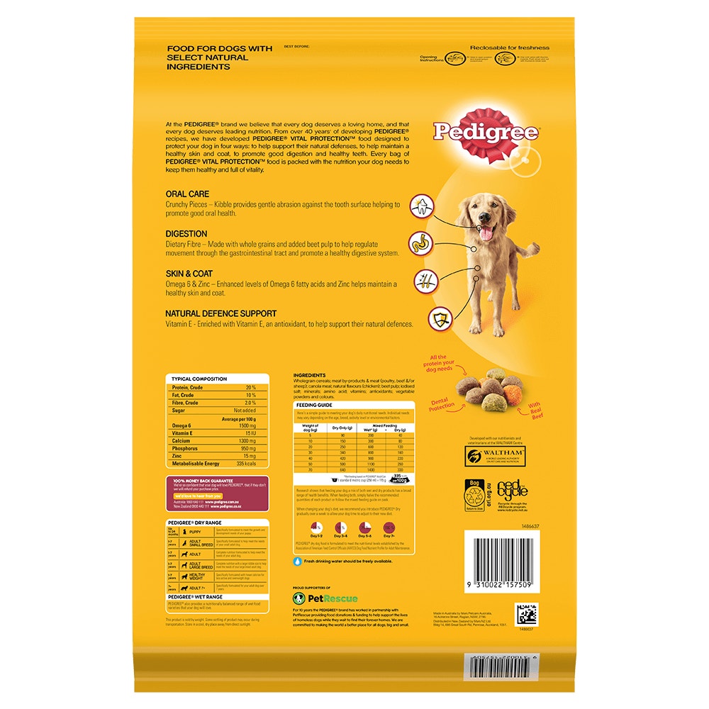 PEDIGREE® Meaty Bites Beef 8kg back