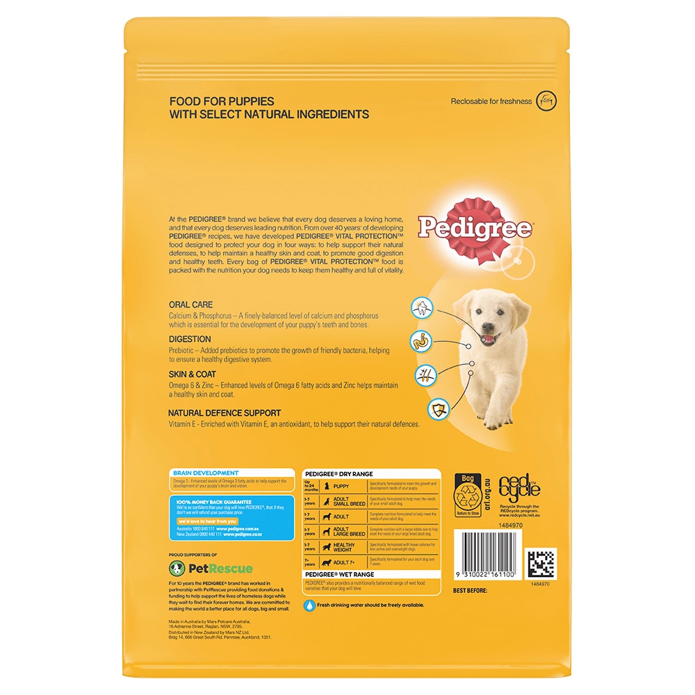 PEDIGREE® Meaty Bites Puppy Chick&Rice 2.5kg back