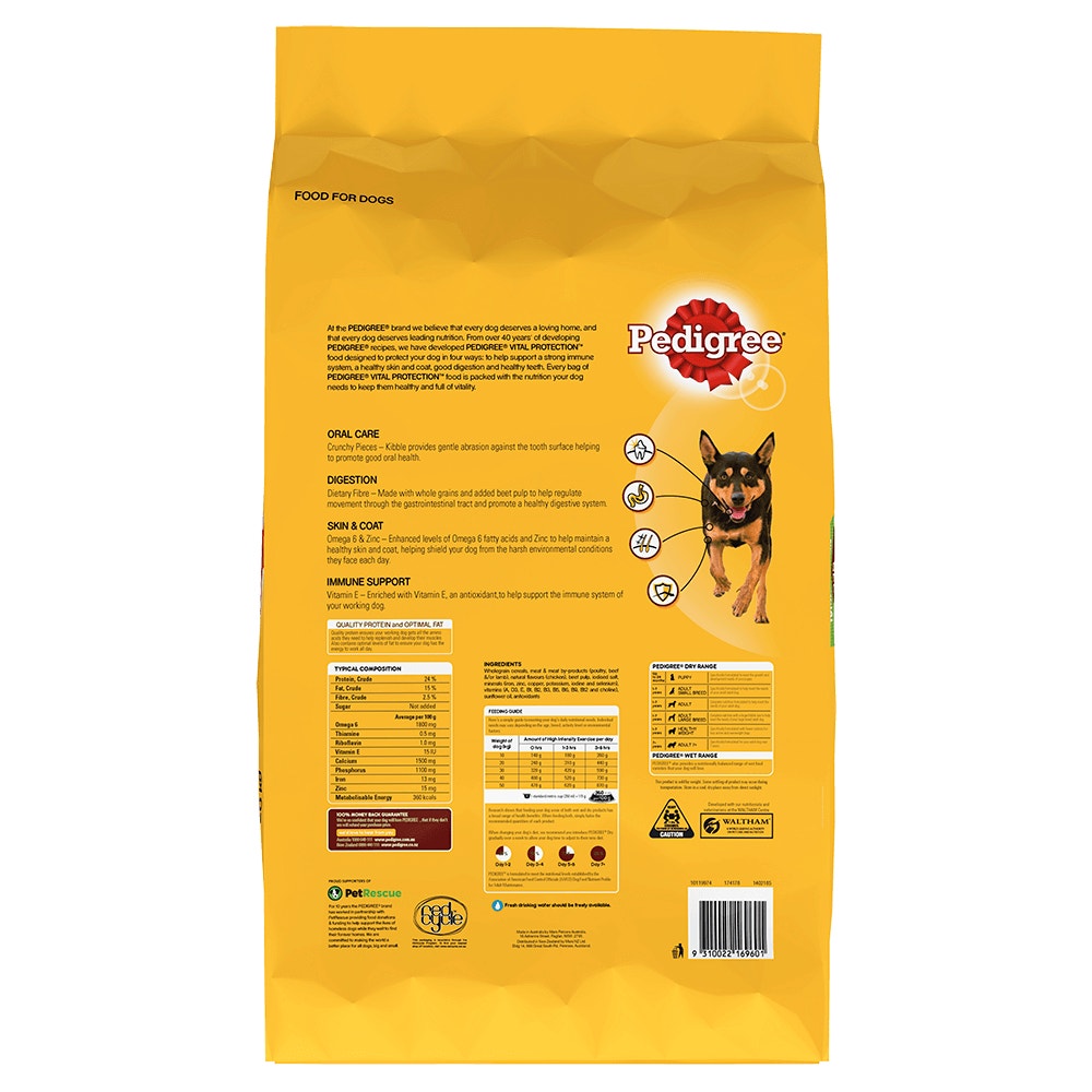 PEDIGREE® Dog Ad Working Dog Real Real Beef 20kg back