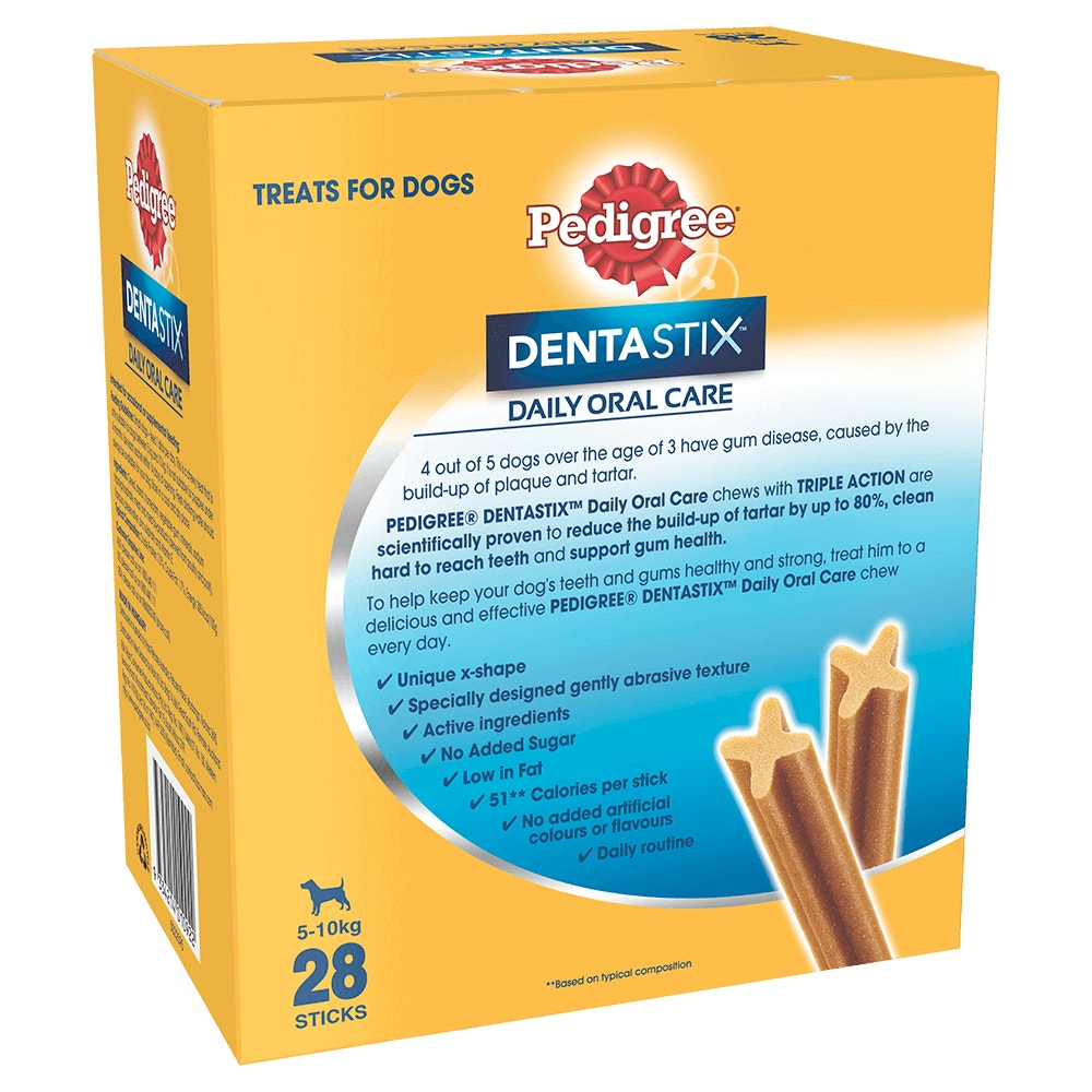 PEDIGREE® DentaStix™ Small Dental Daily Dog Treats 28 Sticks back