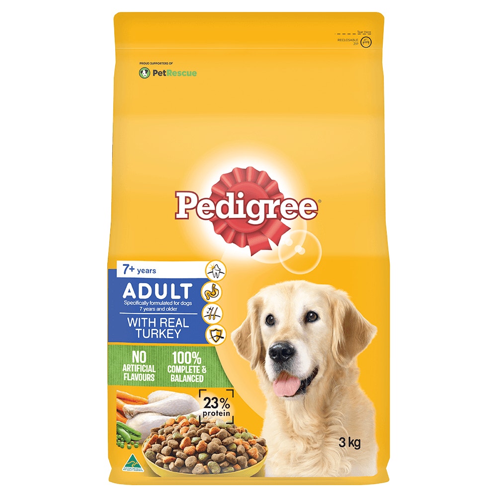 PEDIGREE® Adult 7+ Dry Dog Food With Real Turkey