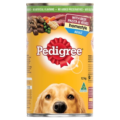 PEDIGREE® Adult Wet Dog Food with Beef, Pasta & Vegies Homestyle