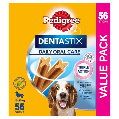 PEDIGREE® DentaStix™ Daily Oral Care Medium Dog Treat Triple Action Dental Chew